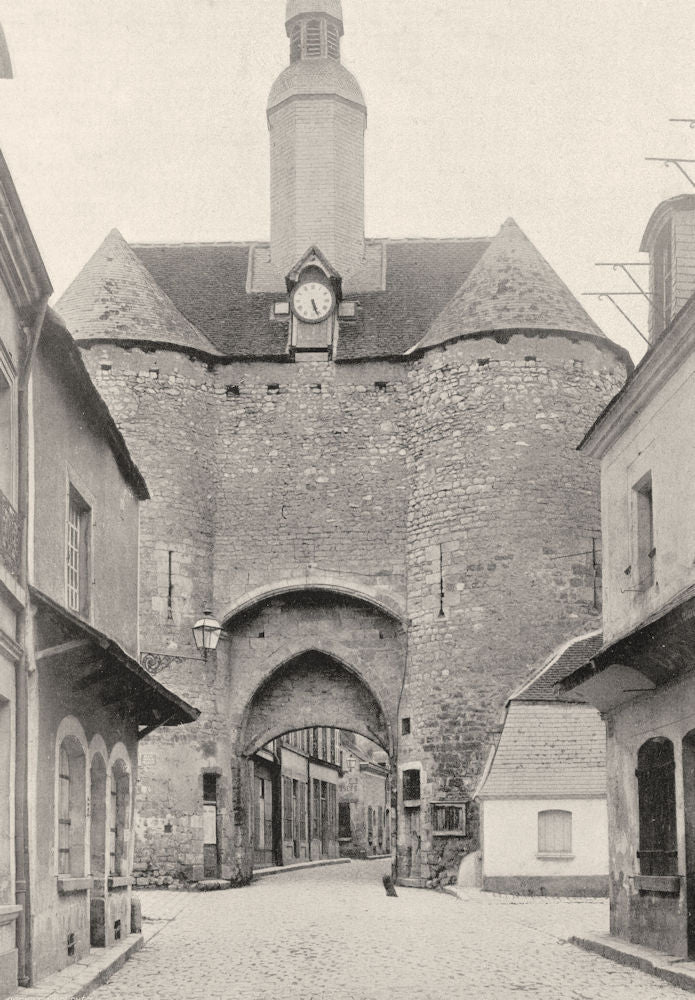 CHER. Mehun-sur-Yèvre- Porte 1905 old antique vintage print picture